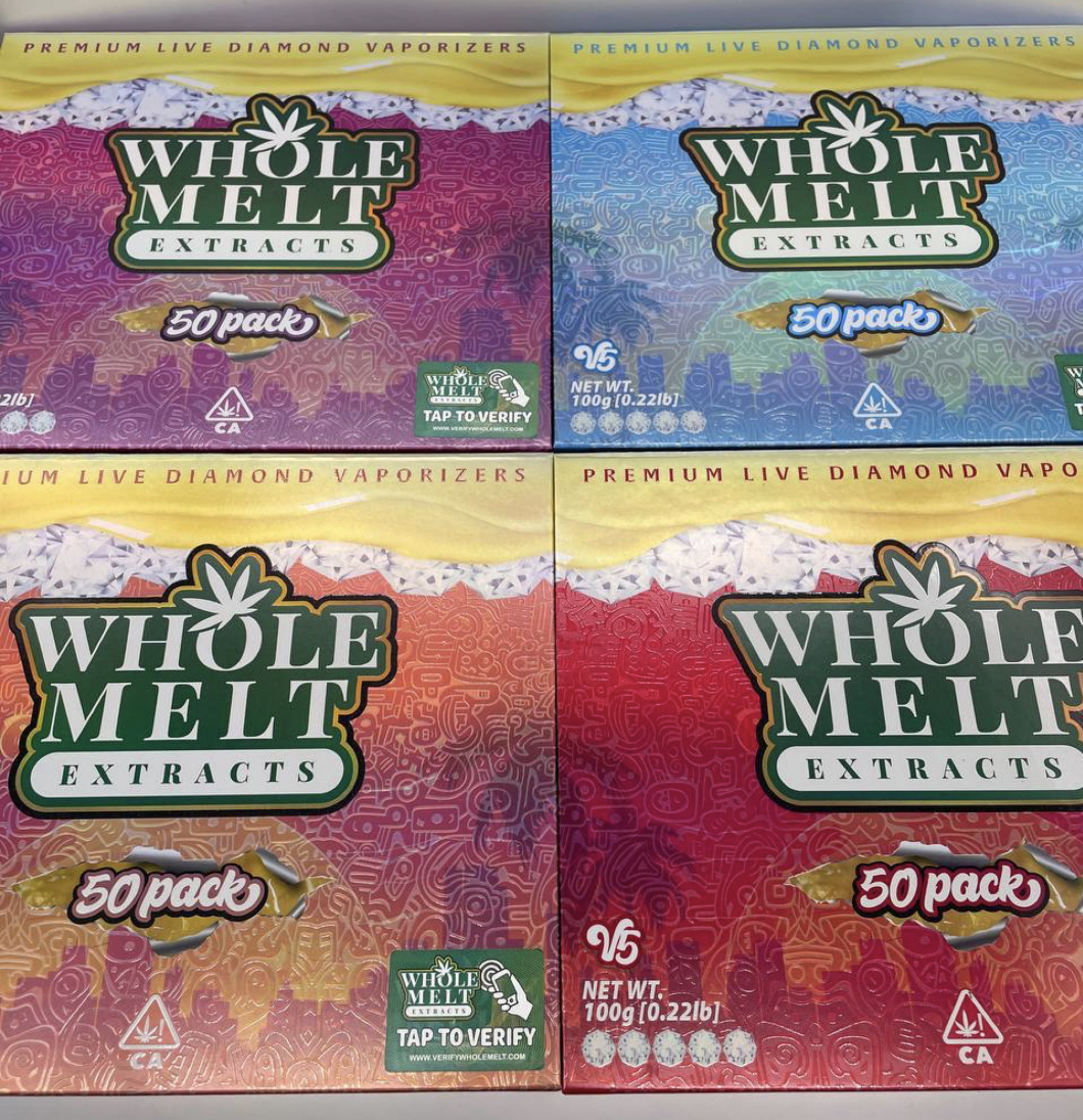 whole-melt-extracts-v5-vape-50-pack-mix-variety Whole Melt Extracts V5 Live Diamond Vaporizers - Image 1